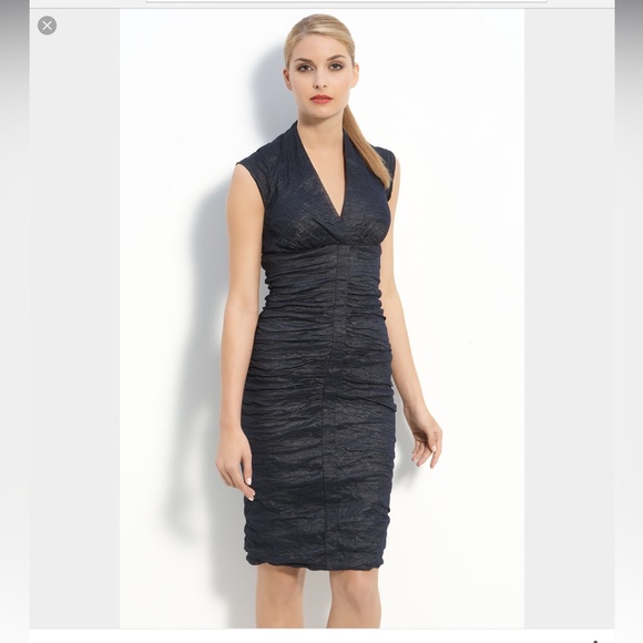 Nicole Miller crinkle stretch cocktail dress BIG PRICE DROP! - Picture 1 of 7